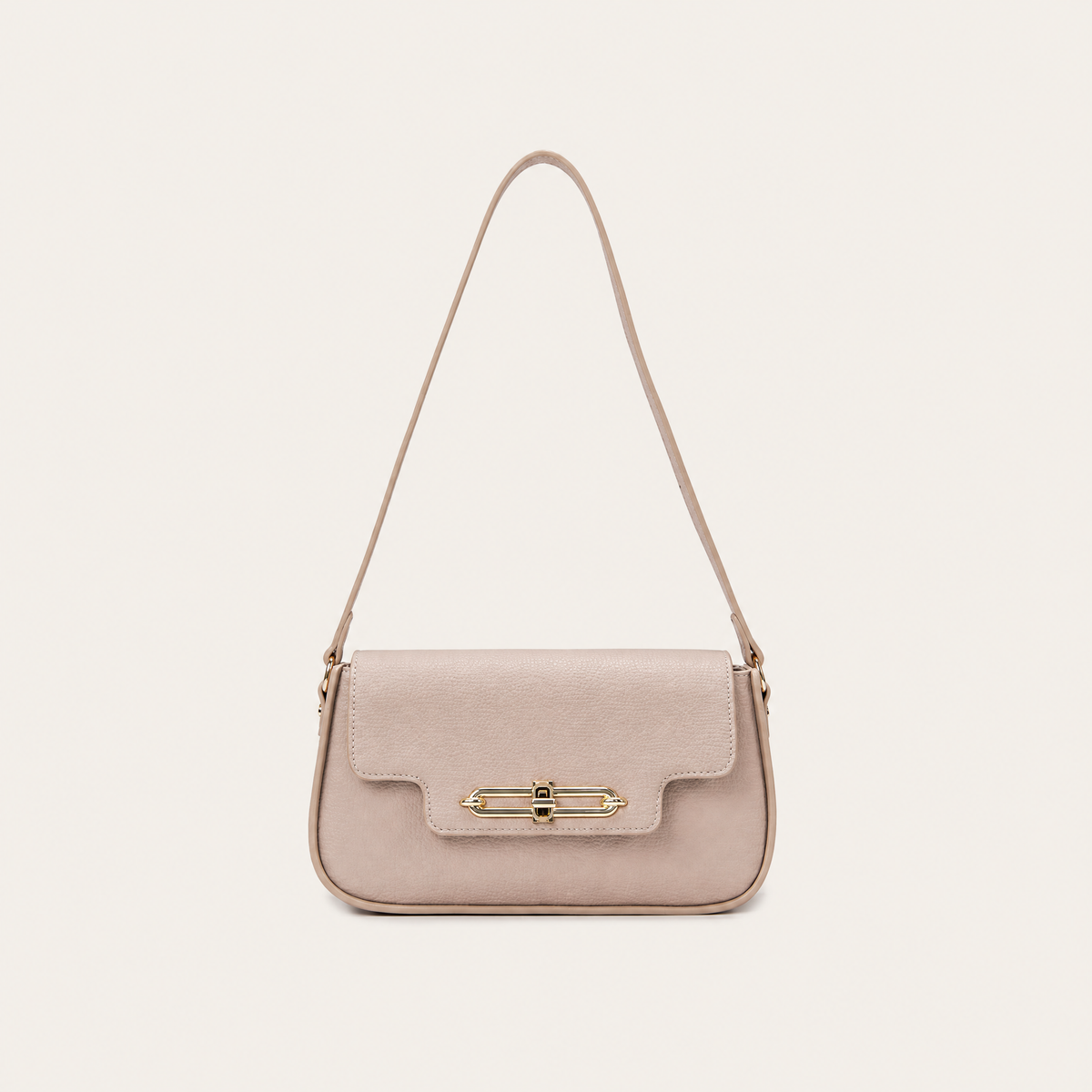 Minimalist Pebbled Leather Flap Bag